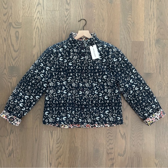 NWT Apiece Apart Reversible Quilted Short Jacket in Sevilla Floral Print Size 6 - Picture 3 of 8